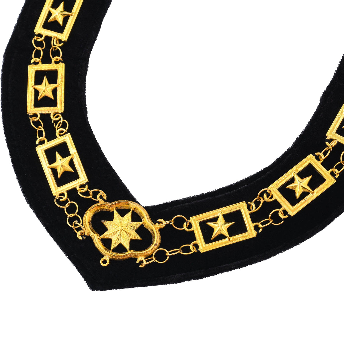 Riaz Impex Masonic Collars OES Chain Collar – Gold With Black Lining