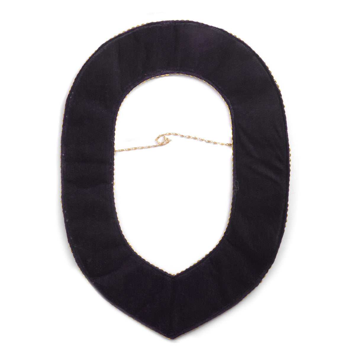Riaz Impex Masonic Collars OES Chain Collar – Purple Backing With Gold Rhinestones