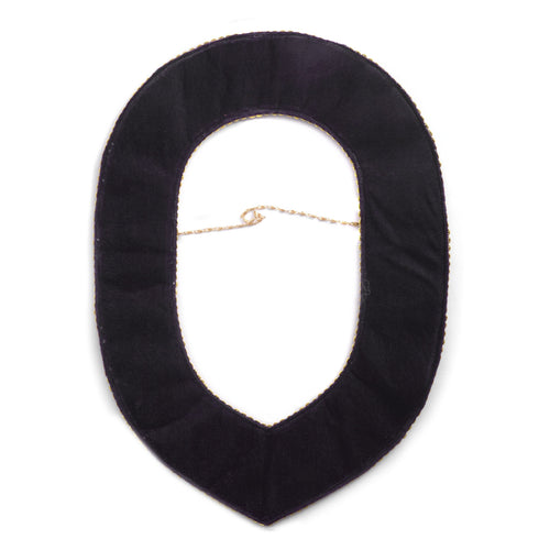 Riaz Impex Masonic Collars OES Chain Collar – Purple Backing With Gold Rhinestones