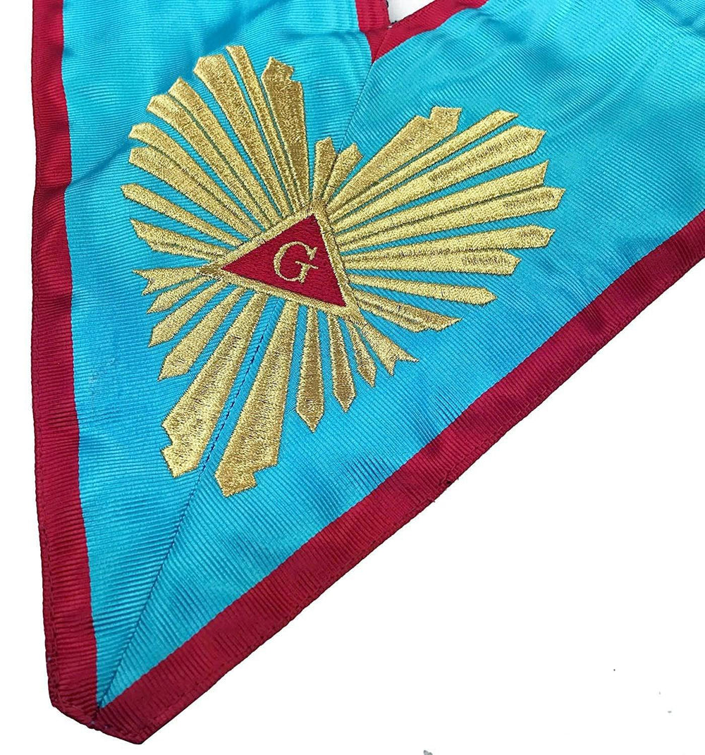 Riaz Impex Masonic Collars Officer Memphis Misraim Collar – Sky Blue Moire