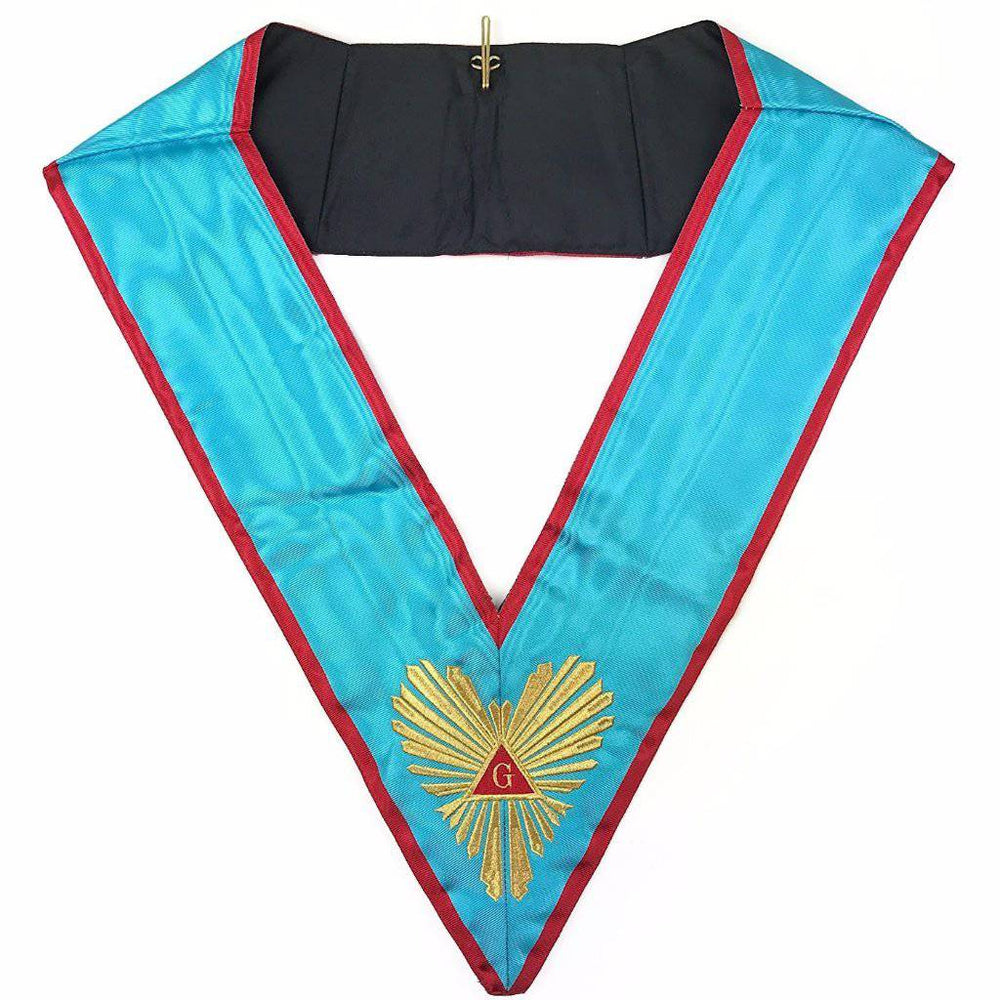 Riaz Impex Masonic Collars Officer Memphis Misraim Collar – Sky Blue Moire