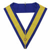 Officers Allied Masonic Degrees Officer Collar – Blue & Gold Moire