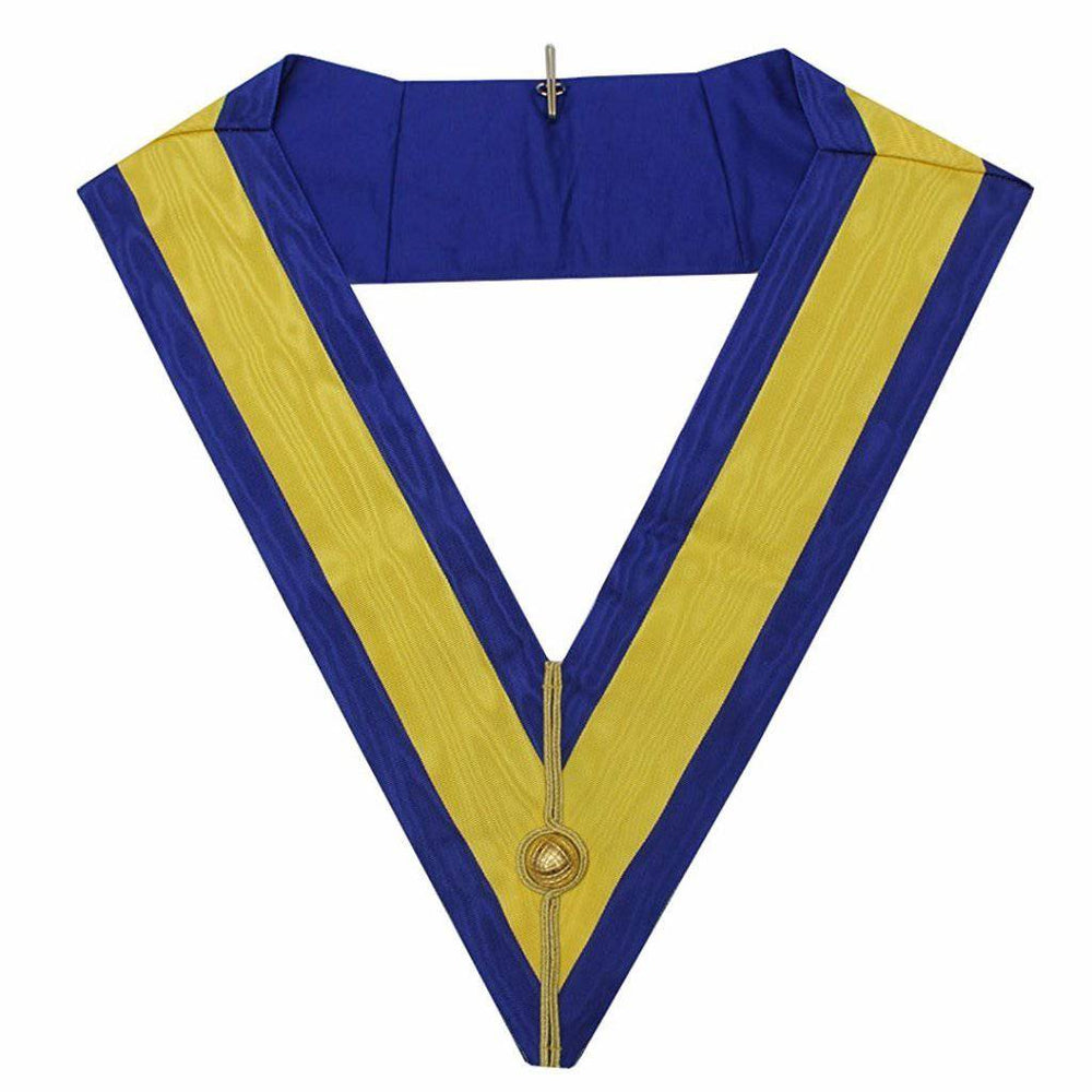 Riaz Impex Masonic Collars Officers Allied Masonic Degrees Officer Collar – Blue & Gold Moire