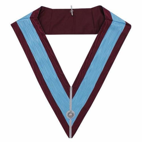 Riaz Impex Masonic Collars Officers Mark Officer Collar – Maroon Moire