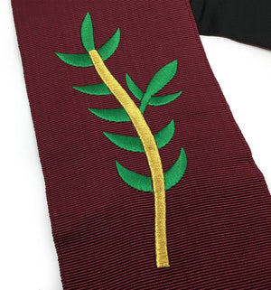 Riaz Impex Masonic Collars Officers Scottish Rite Officer Collar Set – Maroon Machine Embroidery