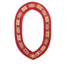 Order Of Malta Chain Collar – Gold With Red Velvet Backing