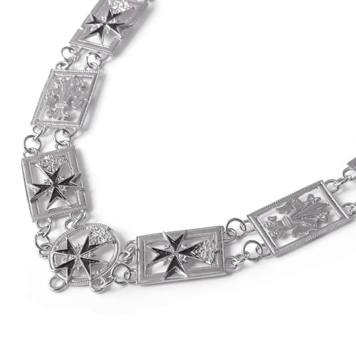 Riaz Impex Masonic Collars Order Of Malta Chain Collar – Silver Plated