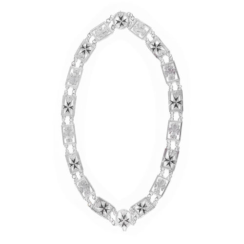 Riaz Impex Masonic Collars Order Of Malta Chain Collar – Silver Plated
