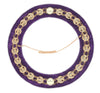 Past Commandress DOI Chain Collar – Multi-Color Gold Plated On Purple Velvet