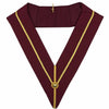 Past Principal English Royal Arch Officer Collar – Wide Maroon & Gold