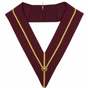 Past Principal English Royal Arch Officer Collar – Wide Maroon & Gold