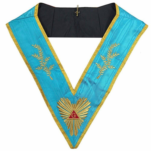 Riaz Impex Masonic Collars Past Worshipful Master Memphis Misraim Collar – Sky Blue Moire