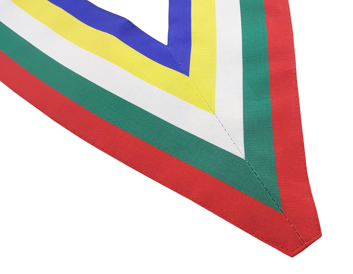 Riaz Impex Masonic Collars Patron OES Collar – 5-color Grosgrain ribbon