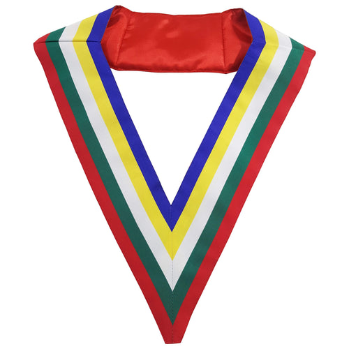 Riaz Impex Masonic Collars Patron OES Collar – 5-color Grosgrain ribbon