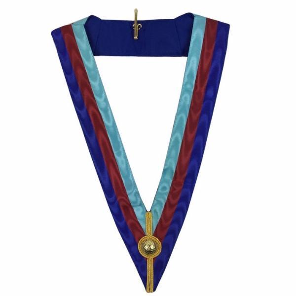 Riaz Impex Masonic Collars Provincial English Royal Arch Officer Collarette – Three Colour Moire