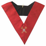 Treasurer 18th Degree Scottish Rite Collar – Red Moire