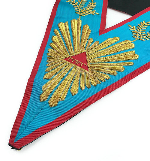 Riaz Impex Masonic Collars Worshipful Master Memphis Misraim Officer Collar – Handmade Embroidery
