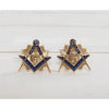 Master Mason Cufflinks – Gold & Blue