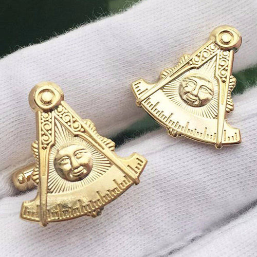 Riaz Impex Masonic Cufflinks & Studs Past Master Cufflinks – Gold Tone