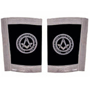 Grand Officers Malta Regulation Cuff – Black with Silver Hand Embroidery