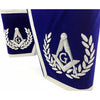 Master Mason Blue Lodge Cuff – Dark Blue & Silver Hand Embroidery
