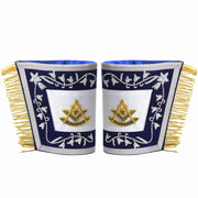 Past Master Blue Lodge Cuff – Dark Blue & Silver with Fringe