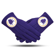 Council Gloves – Pure Cotton Purple Color With Alaska Map