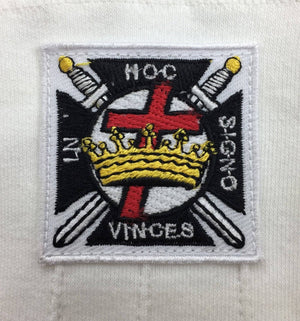Riaz Impex Masonic Gloves Knights Templar Gloves – White Cotton Machine Embroidered Emblem
