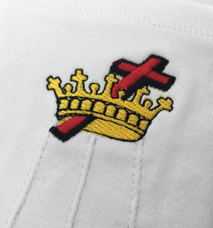 Riaz Impex Masonic Gloves Knights Templar Gloves – White Cotton Machine Embroidered Logo