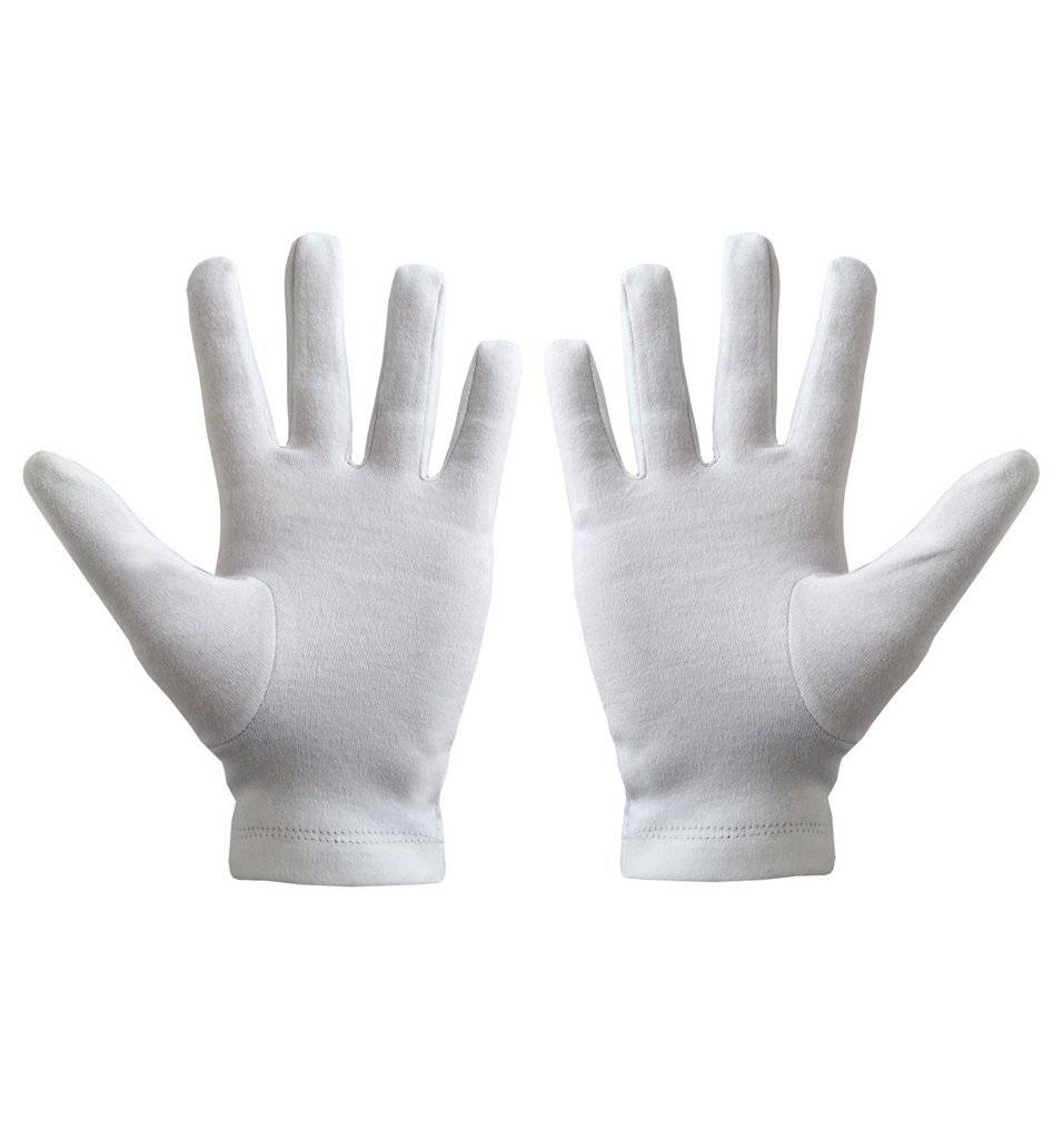 Riaz Impex Masonic Gloves Knights Templar Gloves – White Cotton with Red Nordic Cross