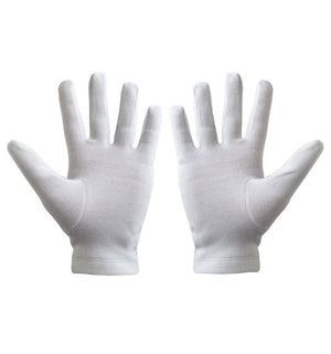 Riaz Impex Masonic Gloves Knights Templar Gloves – White Cotton with Red Nordic Cross