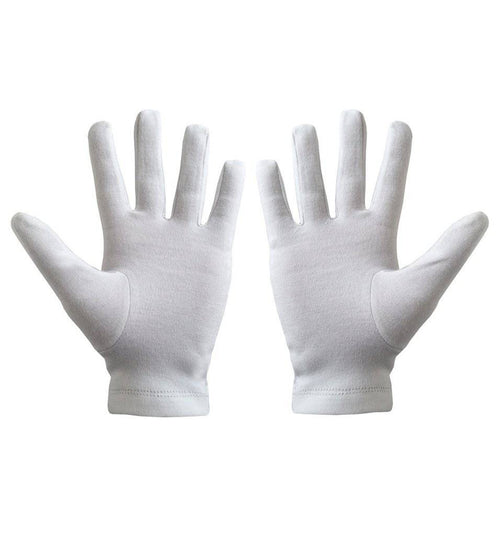 Riaz Impex Masonic Gloves Knights Templar Gloves – White Cotton with Red Nordic Cross