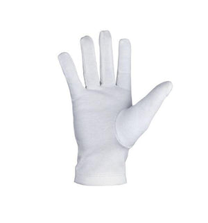 Riaz Impex Masonic Gloves Master Mason Blue Lodge Gloves – White Cotton with Silver Square & Compass