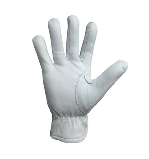 Riaz Impex Masonic Gloves Master Mason Blue Lodge Gloves – White Leather with Yellow Square & Compass G
