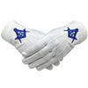 Master Mason Cotton Gloves – Royal Blue Embroidery