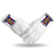 29th Degree Scottish Rite Gloves – White Cotton Knights of St. Andrew