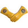 English Knights Templar Gauntlet – Yellow Leather
