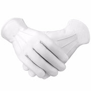 White Soft Leather Regalia Gloves