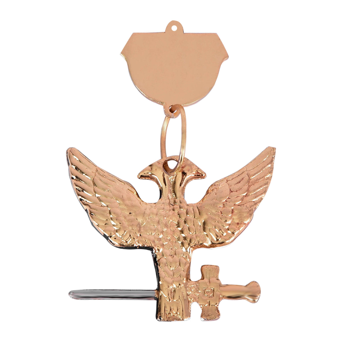 Riaz Impex Masonic Jewels 31st Degree Scottish Rite Collar Jewel – Wings Up Rose Gold Plated