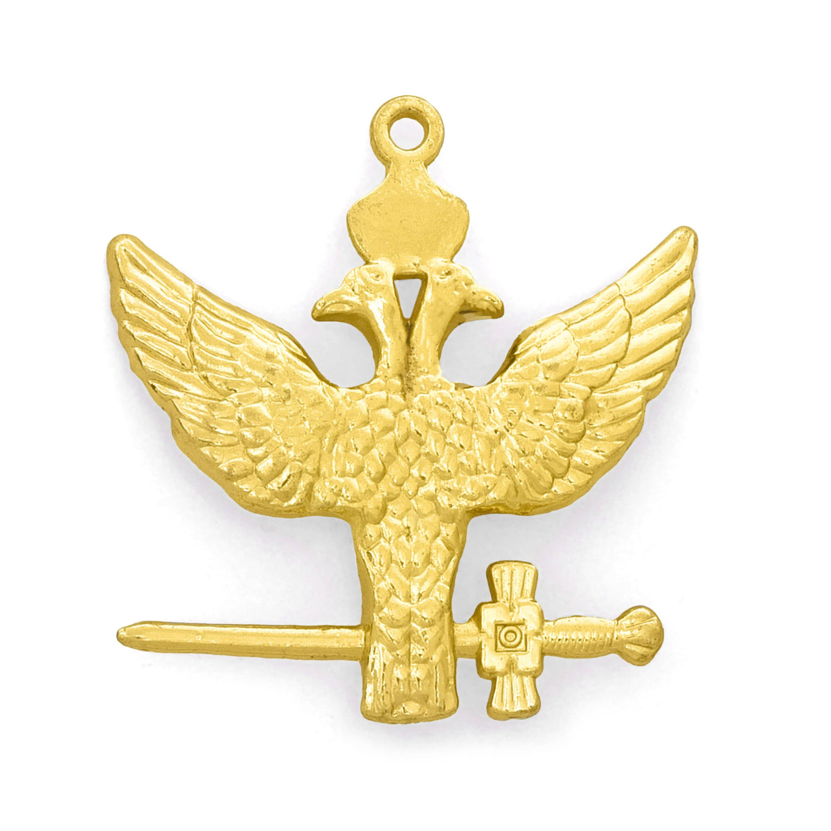 Riaz Impex Masonic Jewels 33rd Degree Rose Croix Scottish Rite Collarette Jewel – Wings Up Gold Plated
