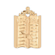 Chaplain Royal & Select Masters Officer Collar Jewel – Golden Plated Holy Bible & Trowel