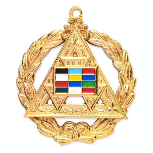 Riaz Impex Masonic Jewels Grand District Deputy High Priest Royal Arch Chapter Officer Collar Jewel – Gold Metal