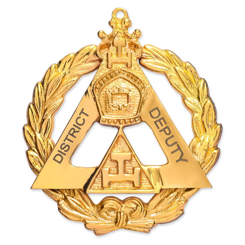 Riaz Impex Masonic Jewels Grand District Deputy Royal Arch Chapter Officer Collar Jewel – Gold Metal