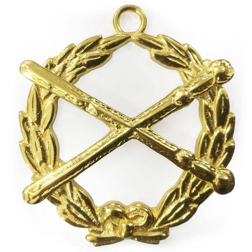 Riaz Impex Masonic Jewels Grand Marshal Blue Lodge Officer Collar Jewel – Gold Metal