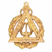 Grand Musician Royal Arch Chapter Officer Collar Jewel – Gold Metal