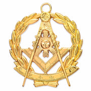 Grand Past Master Blue Lodge Collar Jewel – Gold Metal