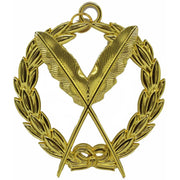Grand Secretary Deacon Blue Lodge Officer Collar Jewel – Gold Metal