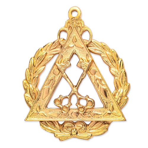 Riaz Impex Masonic Jewels Grand Treasurer Royal Arch Chapter Officer Collar Jewel – Gold Metal