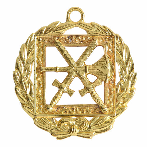 Riaz Impex Masonic Jewels Grand Warder Knights Templar Officer Collar Jewel – Gold Plated