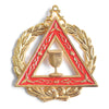 Grand Worthy Electa OES Officer Collar Jewel – Gold Plated With Red